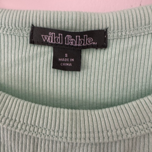 Wild Fable Embroidered Ribbed Tank, Small - Picture 3 of 5